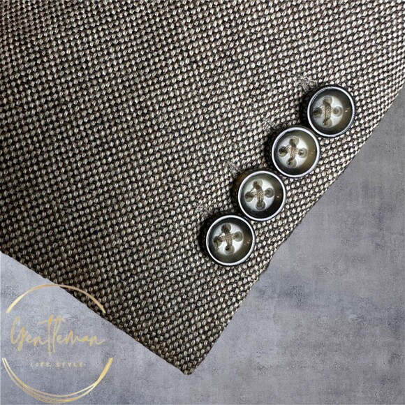 STAFFORD Mens 46R Brown LambWool Blazer Sport Coat Two-Button Jacket Classic fit - Picture 3 of 11